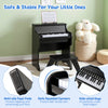 Costway 25 Keys Digital Piano with Music Stand Stool Lighted Keys Teaching Mode for 3+ Kids Black