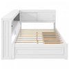 Arthur Full Size Wood Daybed with LED Light, USB Port and 2 Storage Drawers, White | Lit de jour Arthur en bois format Full avec LED, port USB et 2 tiroirs de rangement, blanc
