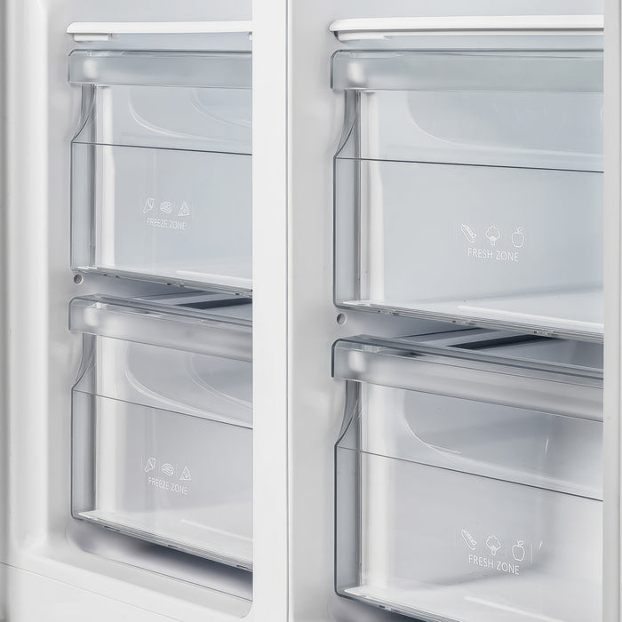 Forno Salerno 33-inch Side-by-Side White Refrigerator, 15.6 cu.ft. - FFRBI1805-33WHT