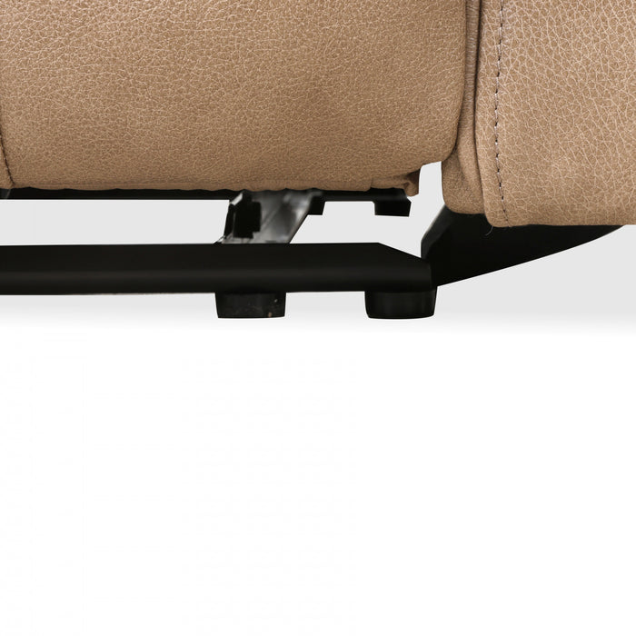 Marlow 84 in. Leather Match Power Reclining Sofa with USB/USB-C - Taupe