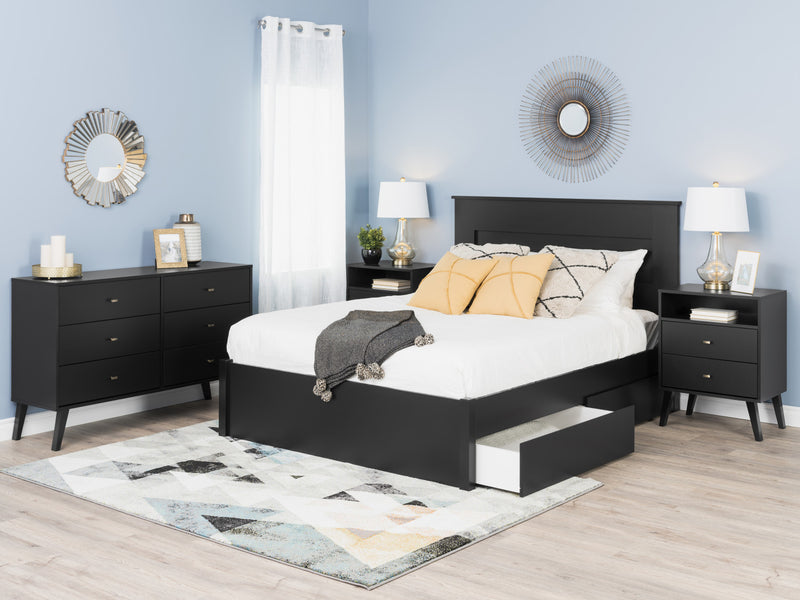 Milo 6-Drawer Dresser - Black