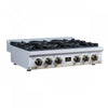 Forno Ambassador 36" Gas Cooktop, White, 6 burners - FCTGS5799-36CPWHT | Table de cuisson au gaz Ambassador 36 po, blanche, 6 bruleurs – FCTGS5799-36CPWHT