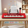 Costway 37 Keys Kids Piano Keyboard Portable Musical Toy with Microphone & Music Stand Red