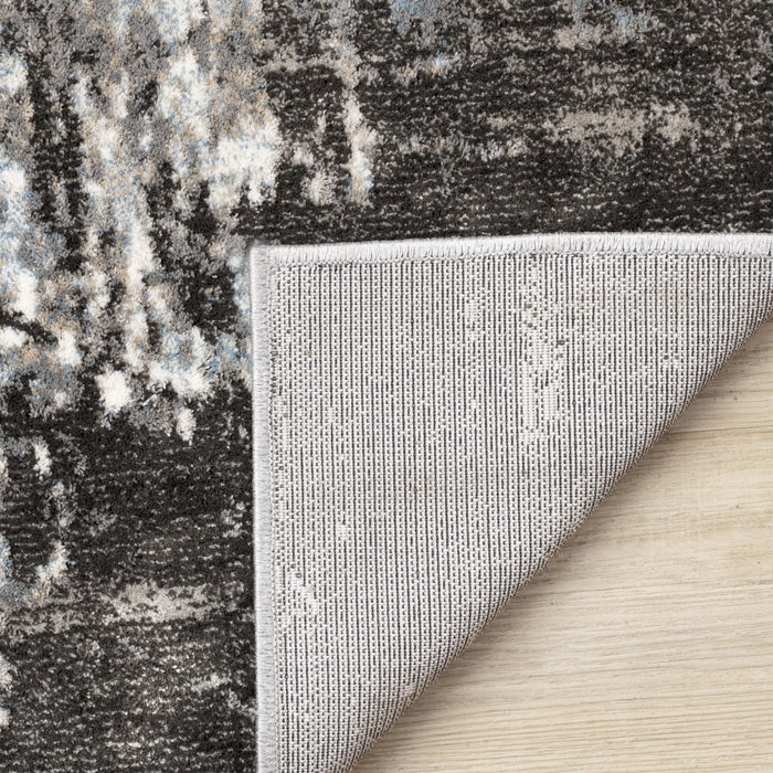 Hadley Grey Taupe Blue Distressed Design Rug, 5'3\" x 7'7\" Indoor Area Rug