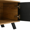 Lucas TV Stand with Storage Drawers and Open Shelving,Natural | Lucas meuble TV – meuble avec tiroirs de rangement et etageres ouvertes, finition naturelle