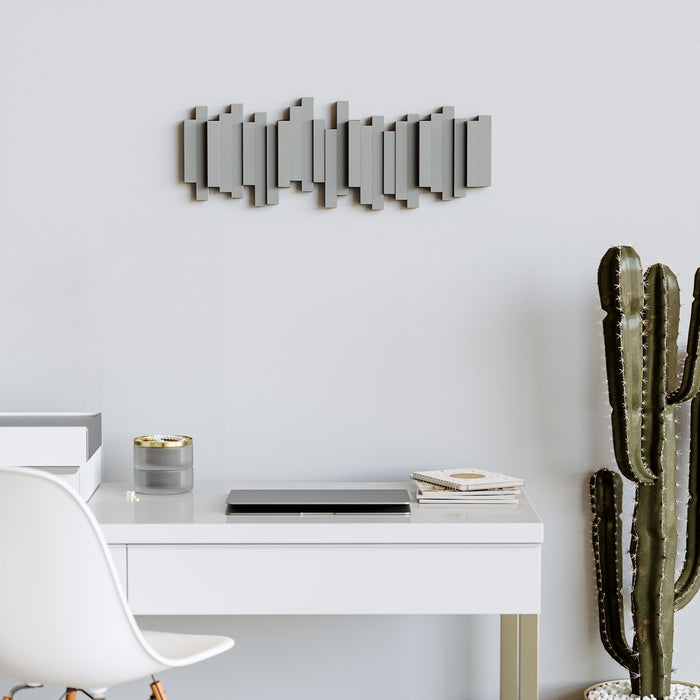 Umbra Modern Sticks Wall-Mounted Coat Rack - Grey