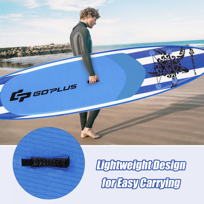 Goplus 11' Inflatable Stand Up Paddle Board Sup W/carrying Bag Aluminum Paddle
