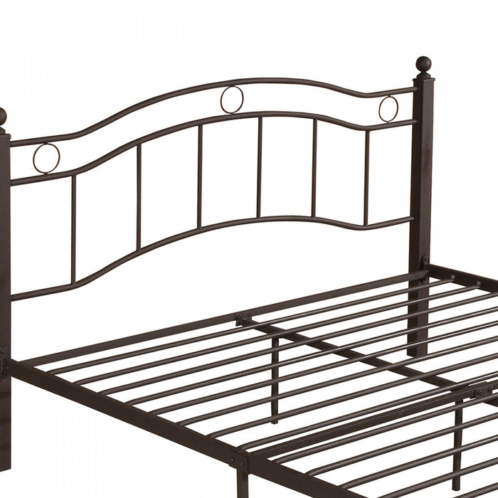 Jackson Metal Bed Frame With Underbed Storage,copper King Bed