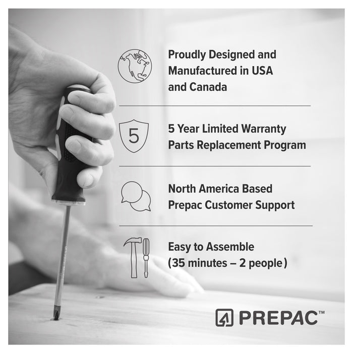 Elite Accent Storage Cabinet with Panel Doors & 3 Shelves - White