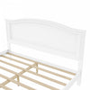 Benson Queen Size Solid Wood Platform Bed with Stylish Headboard, White | Lit plateforme Benson en bois massif format Queen avec tete de lit elegante, blanc