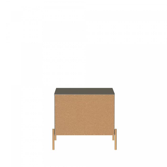 Jasper Modern 25\" Nightstand in Sage Gray (2-Drawer) - Set of 2
