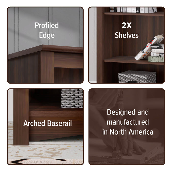 Two-Shelf Bookcase - Espresso