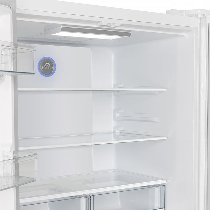 Forno Espresso Moena 36-inch French Door Refrigerator in White, 19.2 cu.ft. - FFRBI1820-36WHT