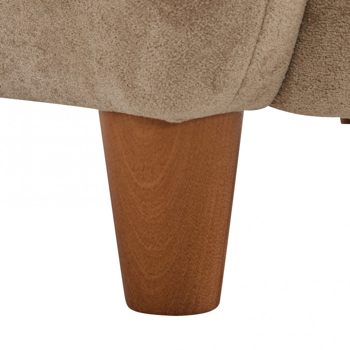 Sophia Upholstered Comfortable Armchair with Wingback,Light Camel Accent Chair