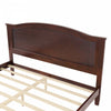 Benson Full Size Solid Wood Platform Bed with Stylish Headboard, Brown | Lit plateforme Benson en bois massif format Full avec tete de lit elegante, brun