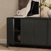 Novara Contemporary 60" Sideboard in Black (4-Door) | Buffet contemporain Novara 60" en noir (4 portes)