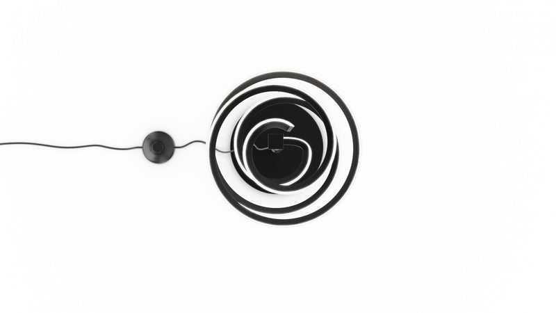 59\" Matte Black Spiral LED Floor Lamp