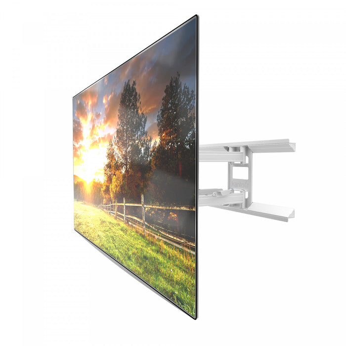 Kanto PDX650W Full Motion TV Wall Mount for 40\" - 90\" TVs, White Tv Mount