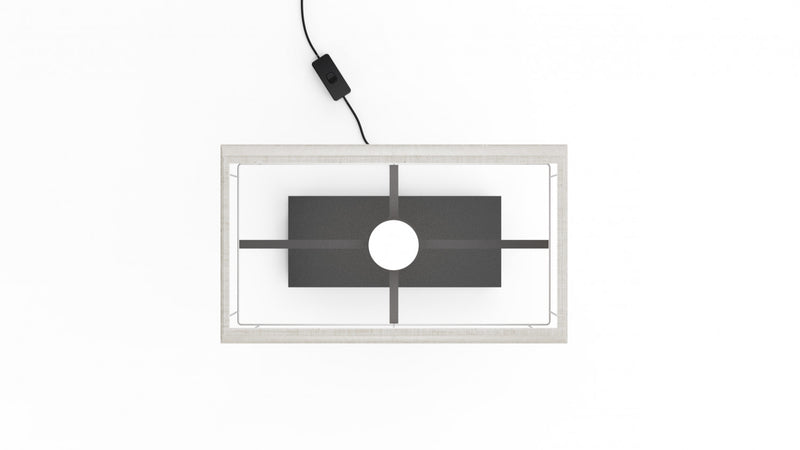 24\" Gold Classic Square Table Lamp with Textured Shade