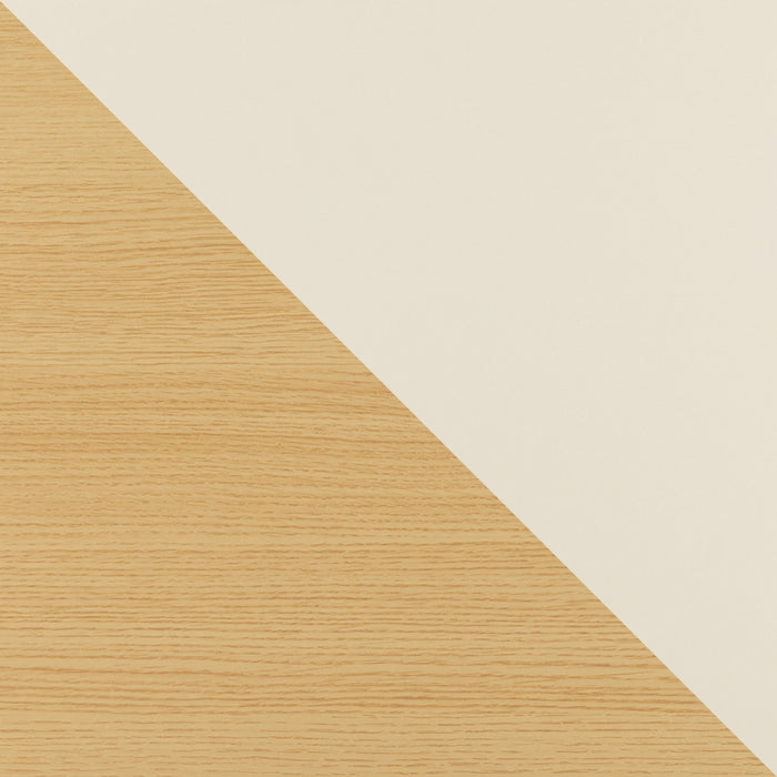 Amara Modern 20\" Nightstand in Cream and Light Oak (1-Drawer) - Set of 2