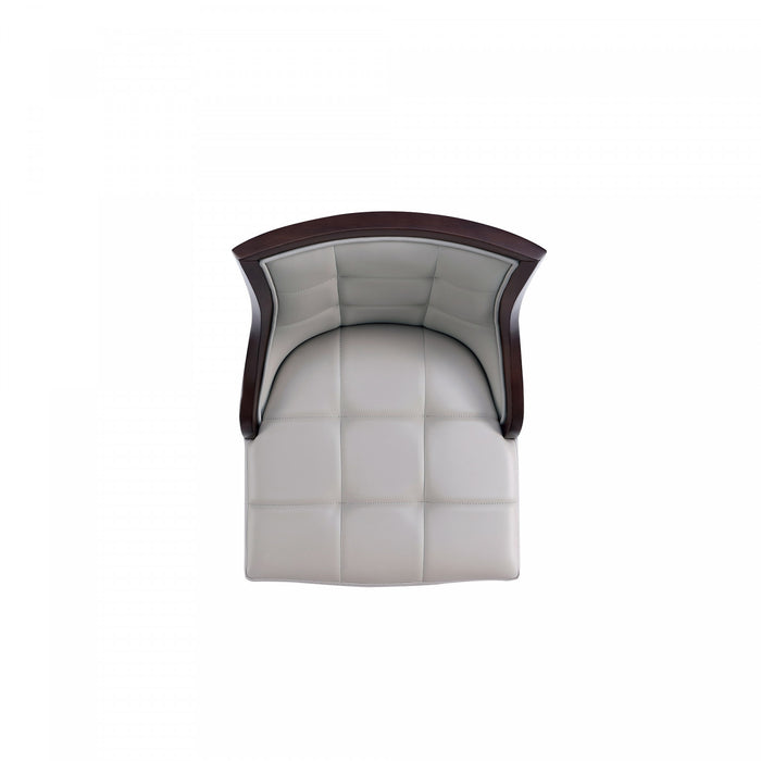 Fifth Avenue Traditional Wood Upholstered Counter Stool in Light Gray - Set of 2