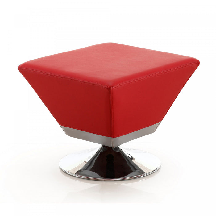 Diamond Modern 1-Piece Accent Ottoman in Blue, Green, Orange, Purple, Red, Tan and Yellow