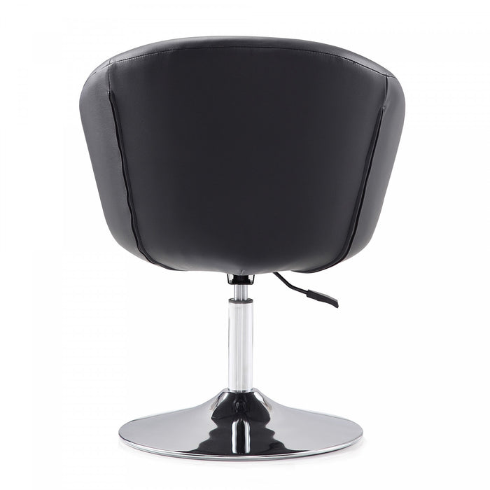 Hopper Modern Upholstered Swivel Lounge Chair in Black - Set of 2 Accent Chair