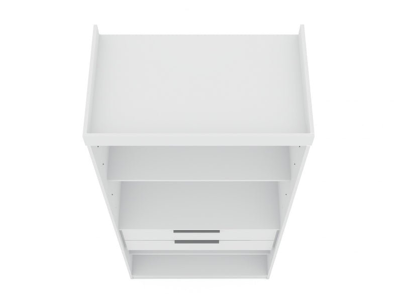 Mulberry Contemporary Modern 13-Piece Wardrobe Closet in White
