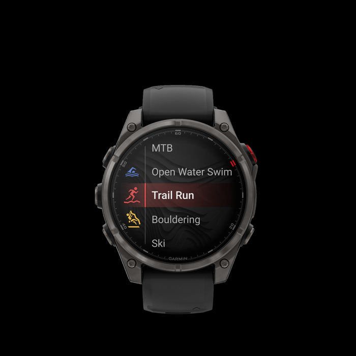 Garmin Fenix 8 Pro 47mm Carbon Multisport Smartwatch - Fitness Tracker, AMOLED Sapphire Display, LTE/Satellite Connectivity, Health Metrics, Voice Calls