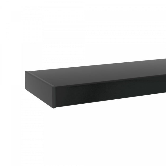 Liam Modern Rectangle Clear Tempered Glass Coffee Table,Black
