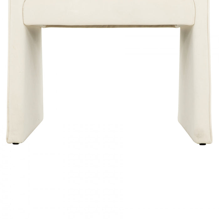 Kendrick Ivory Velvet Upholstered Accent Dining Chair (Set of 2)