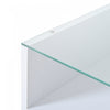 Oliver Lift-Top Coffee Table with LED Lighting and Glass Tabletop,White | Oliver table basse relevable – table avec eclairage LED et plateau en verre, blanc