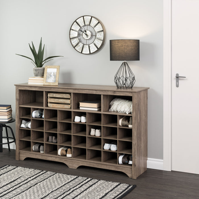 Shoe Cubby Console - Drifted Grey
