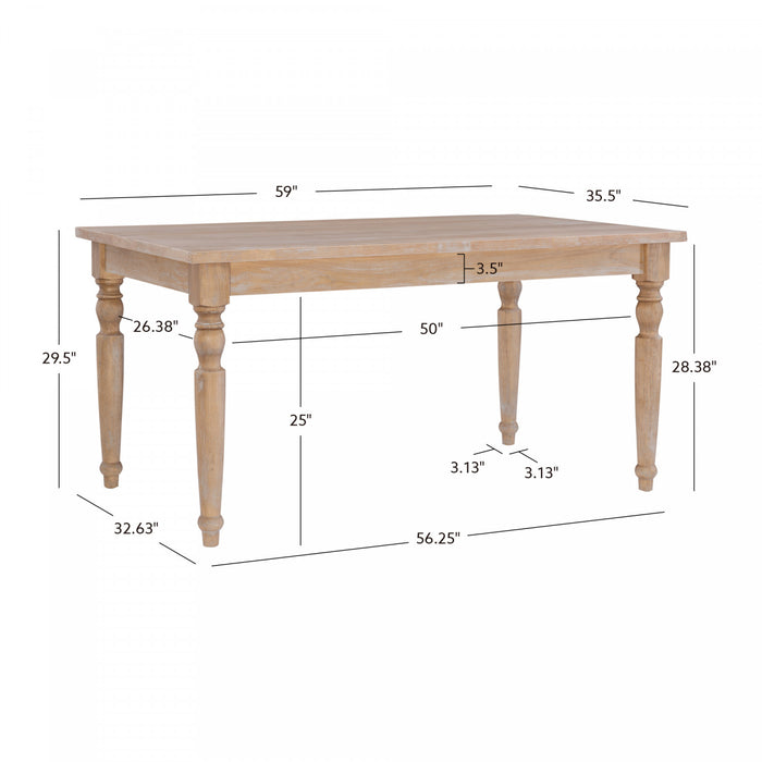 Avalon Dining Table - Light Natural Brown