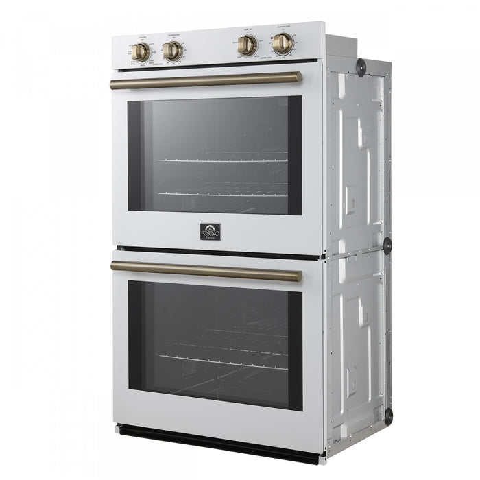 Forno Vomero 30 Inch Electric Double Wall Oven in White, 5 cu. ft. Convection Oven - FBOEL1324-30WHT