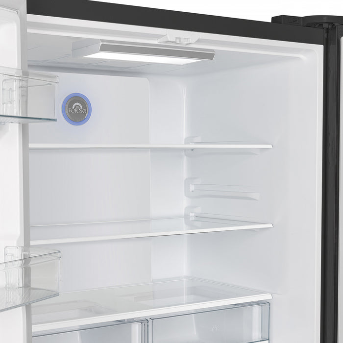 Forno Espresso Moena 36-inch French Door Refrigerator in Black, 19.2 cu.ft. - FFRBI1820-36BLK