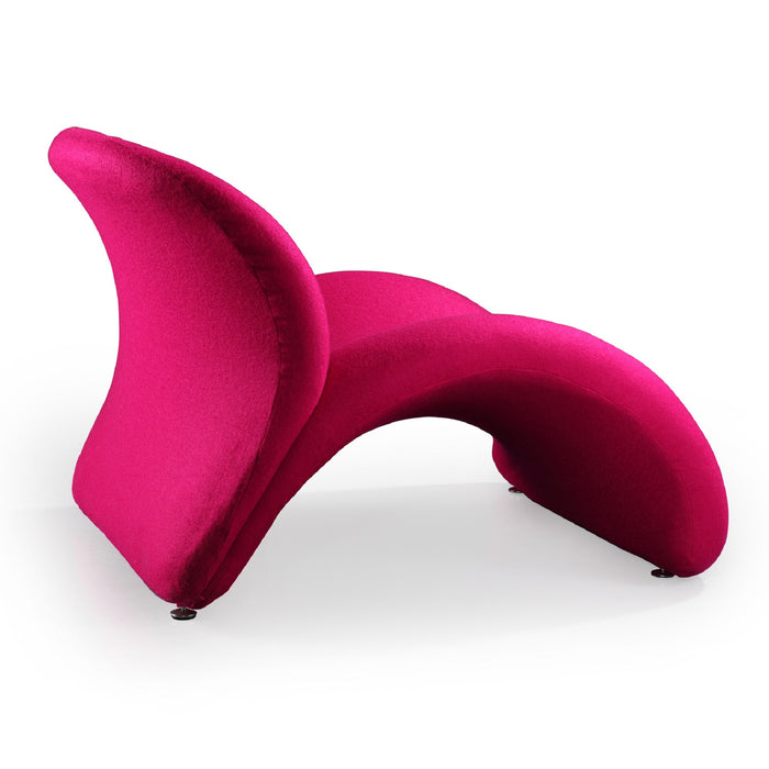 Manhattan Comfort Rosebud Wool Blend Accent Chair - Fuchsia