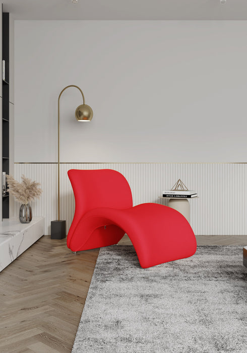 Manhattan Comfort Rosebud Wool Blend Accent Chair - Red