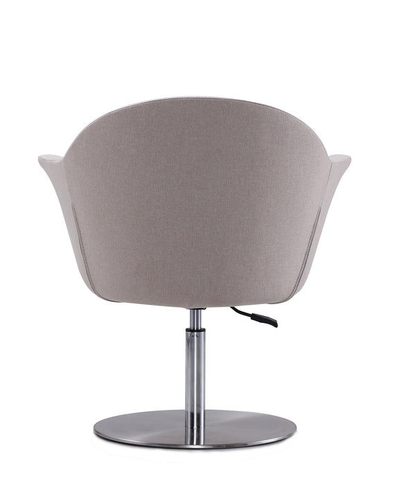 Manhattan Comfort Voyager Brushed Metal Woven Swivel Adjustable Accent Chair - Barley