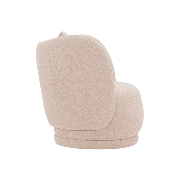 Manhattan Comfort Contemporary Siri Linen Weave Accent Chair with Pillows - Wheat