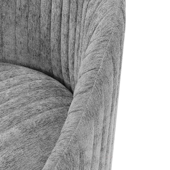 Manhattan Comfort Modern Leela Swivel Chenille Accent Chair - Grey