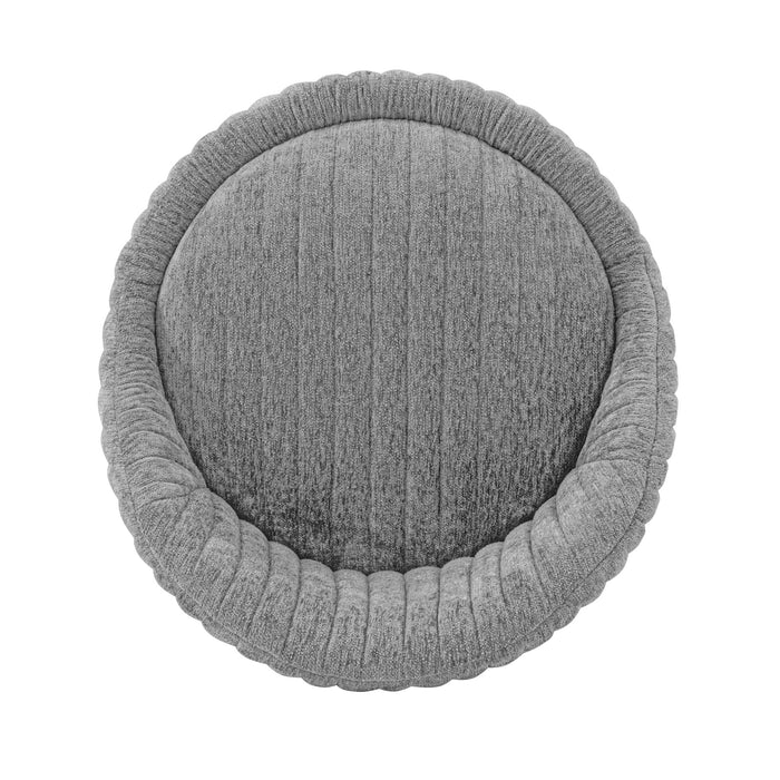 Manhattan Comfort Modern Leela Swivel Chenille Accent Chair - Grey