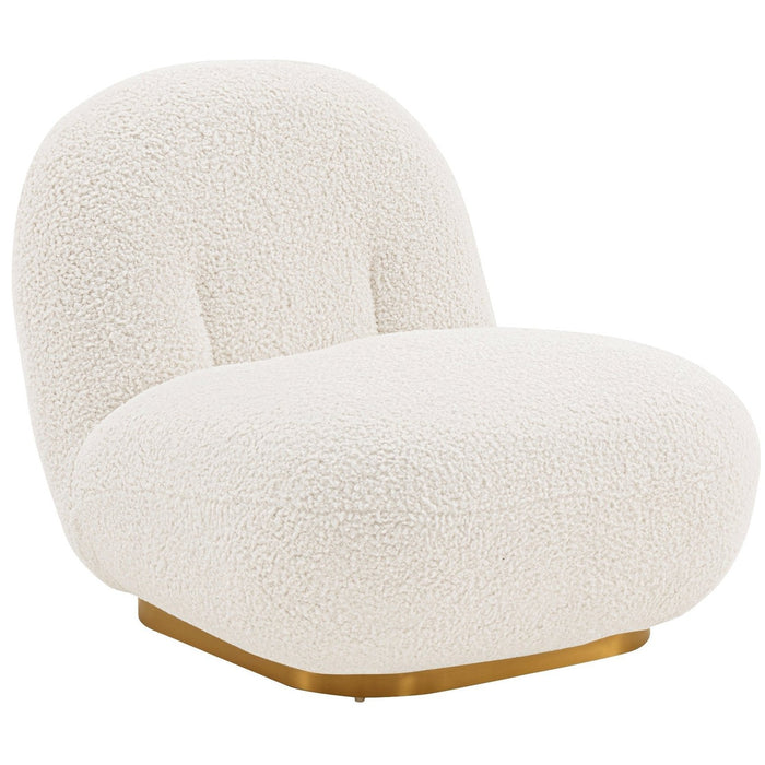 Manhattan Comfort Modern Edina Chenille Accent Chair - White