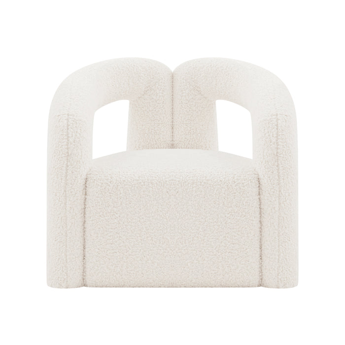 Manhattan Comfort Modern Darian Chenille Accent Chair - Cream