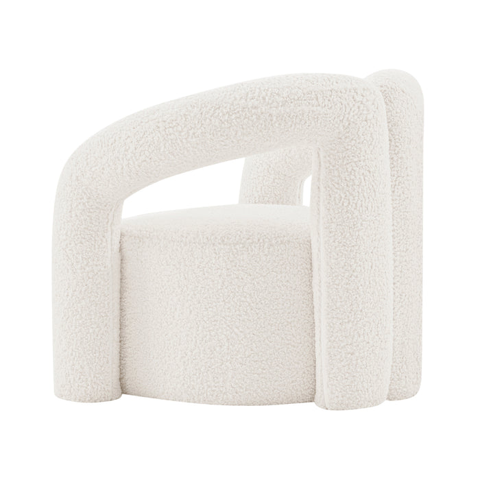 Manhattan Comfort Modern Darian Chenille Accent Chair - Cream