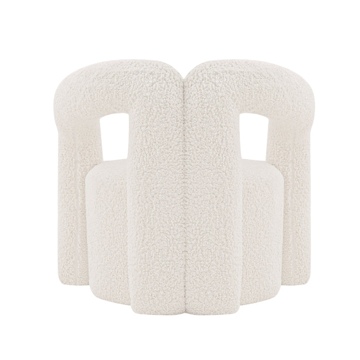 Manhattan Comfort Modern Darian Chenille Accent Chair - Cream
