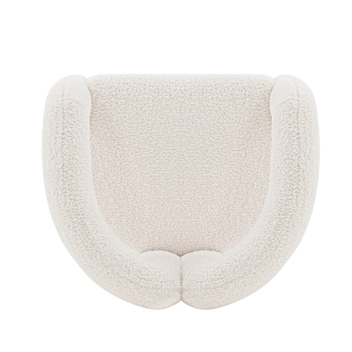 Manhattan Comfort Modern Darian Chenille Accent Chair - Cream