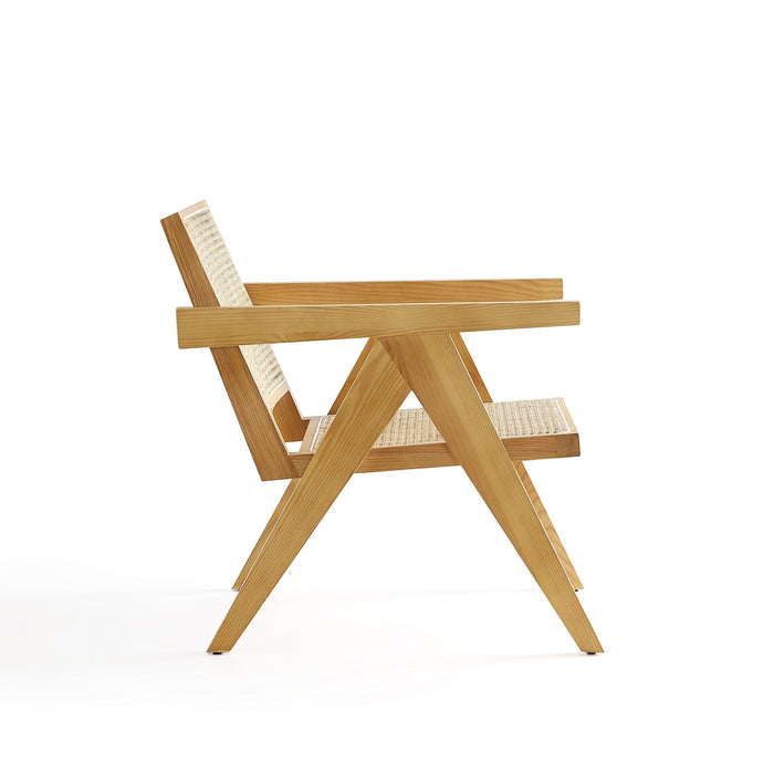 Manhattan Comfort Hamlet Accent Chair - Natural Cane