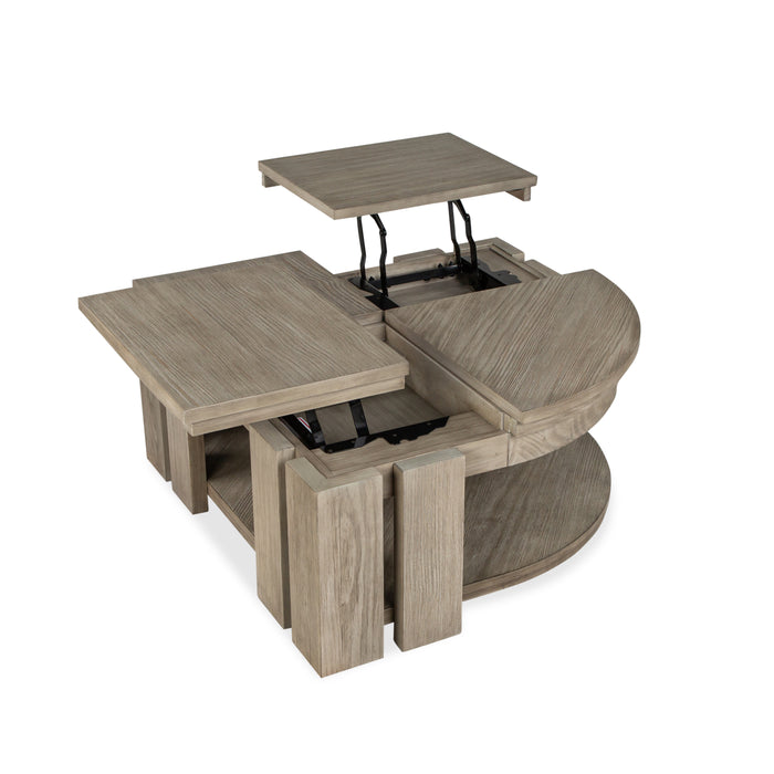 Addams 36\" Lift-Top Coffee Table with Casters - Stone Harbor Grey