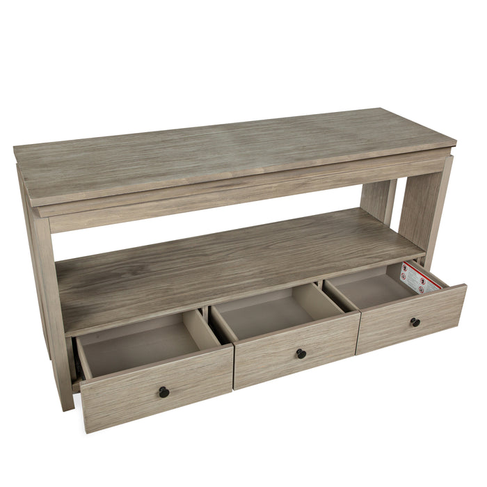 Addams 54\" Sofa Table with Storage - Stone Harbor Grey